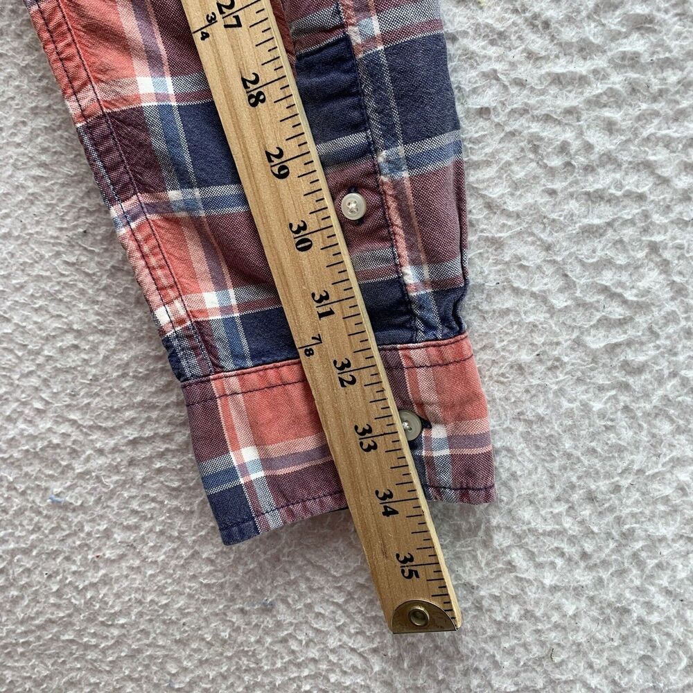 Denim & Supply Ralph Lauren Button Up Shirt Mens Large L Red Blue Plaid Casual - Picture 6 of 8